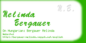 melinda bergauer business card
